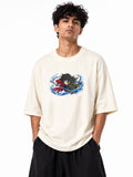 Unisex Giyu Tomioka Embroidered Oversized T-Shirt | 240 GSM Pure Cotton